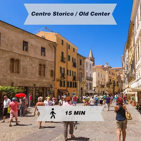 500m Dal Mare Con Aria Condizionata! 알게로